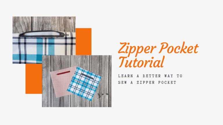 Zipper Pocket A Better Way – Tutorial