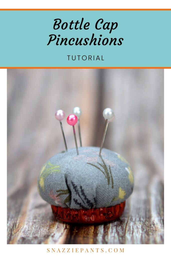 Bottle Cap Pin Cushion Tutorial Pin