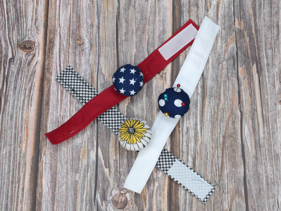 Bottle Cap Pin Cushions Wrist Bands