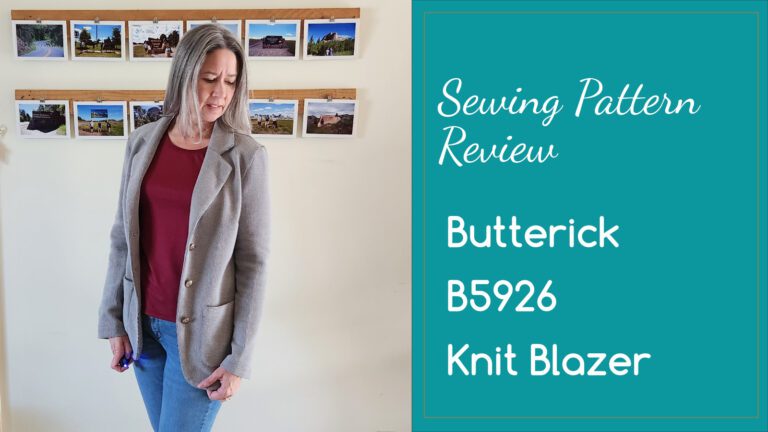 Butterick B5926 Knit Blazer Pattern Review