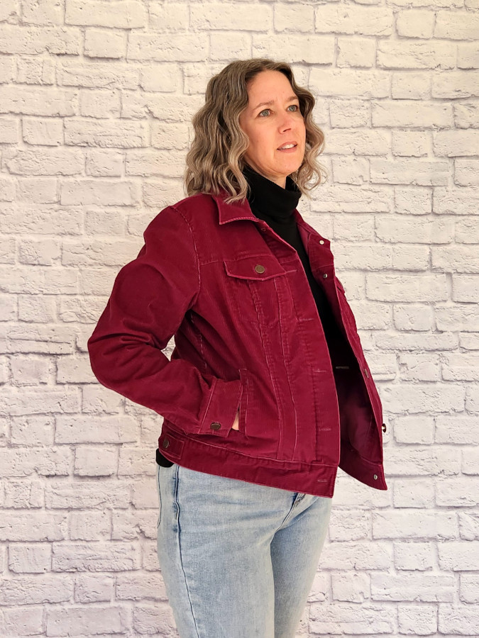 Plum Corduroy Jacket - Itch to Stitch